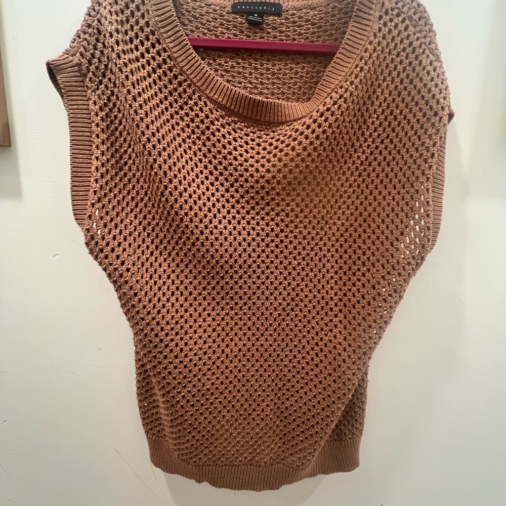 Brown Sweater Vest Sanctuary